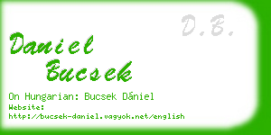 daniel bucsek business card